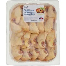 Haut de cuisse de poulet jaune avec portion dos (3kg)