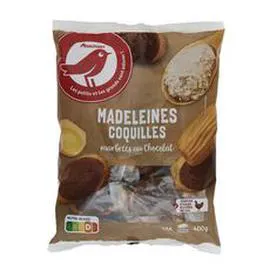 Madeleines coquilles marbrées au chocolat sachets individuels (400g)