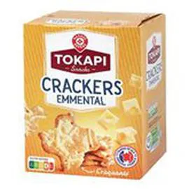 MARQUE REPÈRE, TOKAPI Biscuits Crackers Emmental 100g