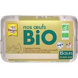 Oeufs plein air BIO (x15)
