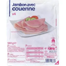 Jambon blanc avec couenne (180g)