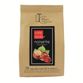 Café capsules Compatibles Nespresso saveur noisette (x10)