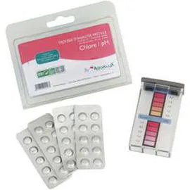Trousse d'analyse piscine chlore pH pastilles 2x20 analyses (l'unité)