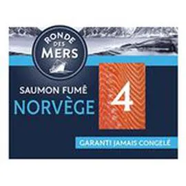 MARQUE REPÈRE, RONDE DES MERS Saumon - ASC Norvège - 4 tranches 140g