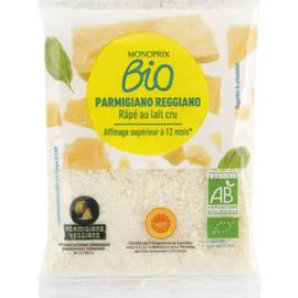 MONOPRIX BIO Parmigiano Reggiano râpé AOP bio 50g