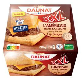 Burger XXL L'amricain Boeuf Cheddar Sauce Big Burger (210g)
