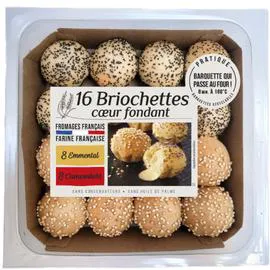 Briochettes coeur fondant camembert emmental (192g)
