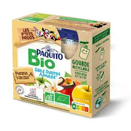 Gourde Purée de pommes à la vanille SSA - BIO (360g)