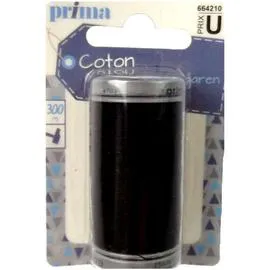 LA BROSSE ET DUPONT, PRIMA Fil Coton Epais Noir 300m l'unité