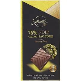 Chocolat noir 76% cacao épicé et boisé (80g)