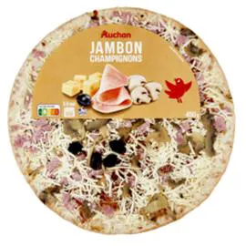 Pizza reine au jambon et aux champignons (450g)