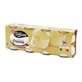 MARQUE REPÈRE, DÉLISSE Petit pot de crème Vanille 8x100g