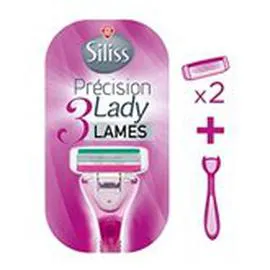 MARQUE REPÈRE, SILISS Rasoir 3 lames - +1 recharge l'unité