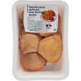 Haut de cuisse de poulet avec portion de dos (1kg)