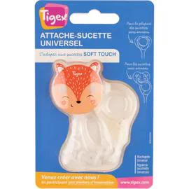 Attache sucette blanche universel Soft Touch (l'unité)