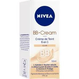 NIVEA Crème teintée 6en1 SPF10 BB Crème Hydratante Clair 50ml