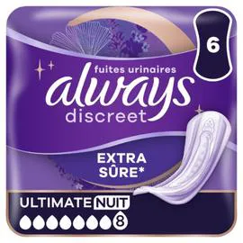 Serviettes Hygiénique Extra Sûre Ultimate Nuit (x6)