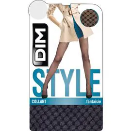 Collant femme noir fantaisie T3/4 Style (l'unité)