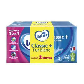 Classic + Pur Blanc Boîtes De Mouchoirs (l'unité)