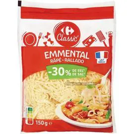Fromage Râpé Emmental Réduit en Sel -30% (150g)