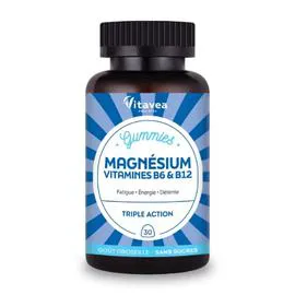 Complément alimentaire gummies magnésium B6 et B12 VITAVEA (x30)