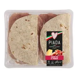Galettes Piada jambon cru et fromage (180g)