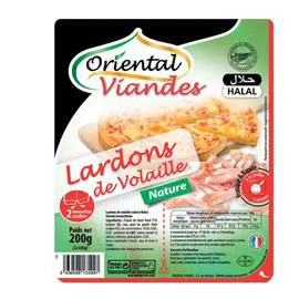 Lardons de volaille nature Halal (200g)