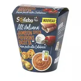Pasta box all'italiana jambon speck poivrons ricotta (310g)