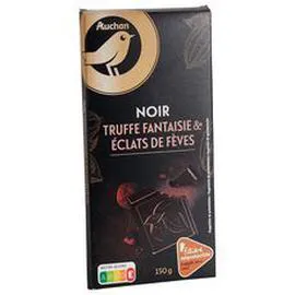Tablette de chocolat noir truffe fantaisie et éclats de fèves (150g)