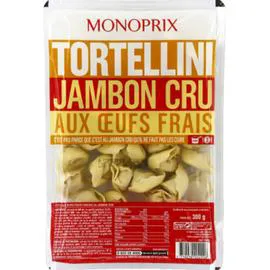 MONOPRIX Tortellini jambon cru recette aux oeufs frais 300g