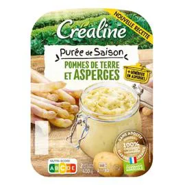 CRÉALINE Purée fraîche de saison 2x200g