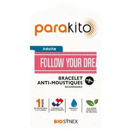 Bracelet Anti-Moustiques Fuschia Adulte (l'unité)