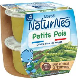 Petit pot bébé dès 4-6 mois, petits pois (2x130g)