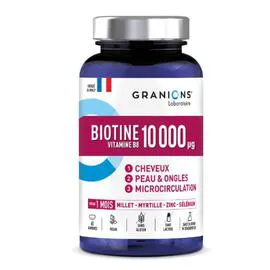 Complément Alimentaire Biotine Vitamine B8 GRANIONS (x60)