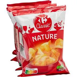 CARREFOUR CLASSIC' Chips nature 6x30g