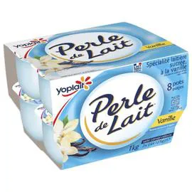YOPLAIT, PERLE DE LAIT Yaourt vanille brassé 8x125g