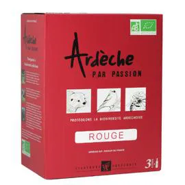 Vin rouge IGP Ardèche par passion bio (3l)