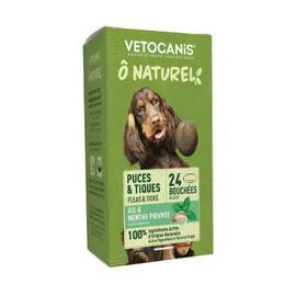Antiparasitaire pour chien bouchée tiques et puces (x24)