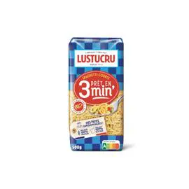 LUSTUCRU Pâtes spaghetti courts/al dente 3 min 500g