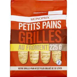MONOPRIX Petits pains grillés au froment 225g