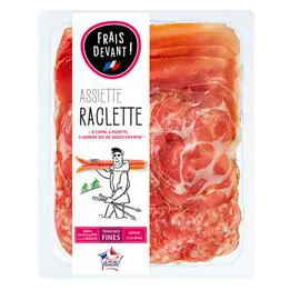 L'assiette raclette (jambon d'auvergne - rosette - coppa d'ajaccio) (140g)