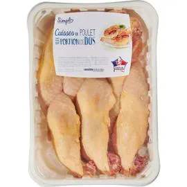 Cuisse de poulet jaune avec portion de dos (1,4kg)