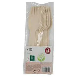Fourchettes en bois x10 (x10)