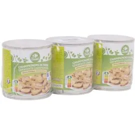 CARREFOUR CLASSIC' Champignons de Paris pieds et morceaux 3x115g