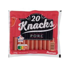 Knacks Saucisses de Strasbourg pur porc (700g)