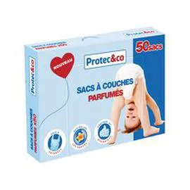 PROTECT&CO Sacs à couches parfumés x50