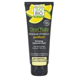 LÉA NATURE, SO'BIO ÉTIC Masque Visage au Charbon Purifiant Clean'Yuzu Bio 75ml