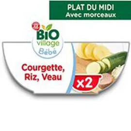 Bol courgette Riz veau - 12 mois (200g)