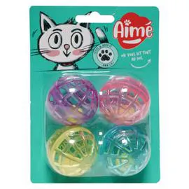 Balle jouet grelot (x4)