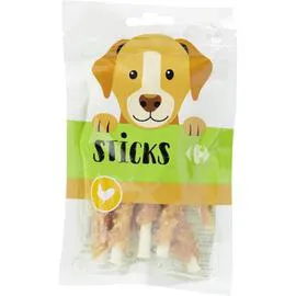 CARREFOUR Sticks pour chiens au poulet 80g